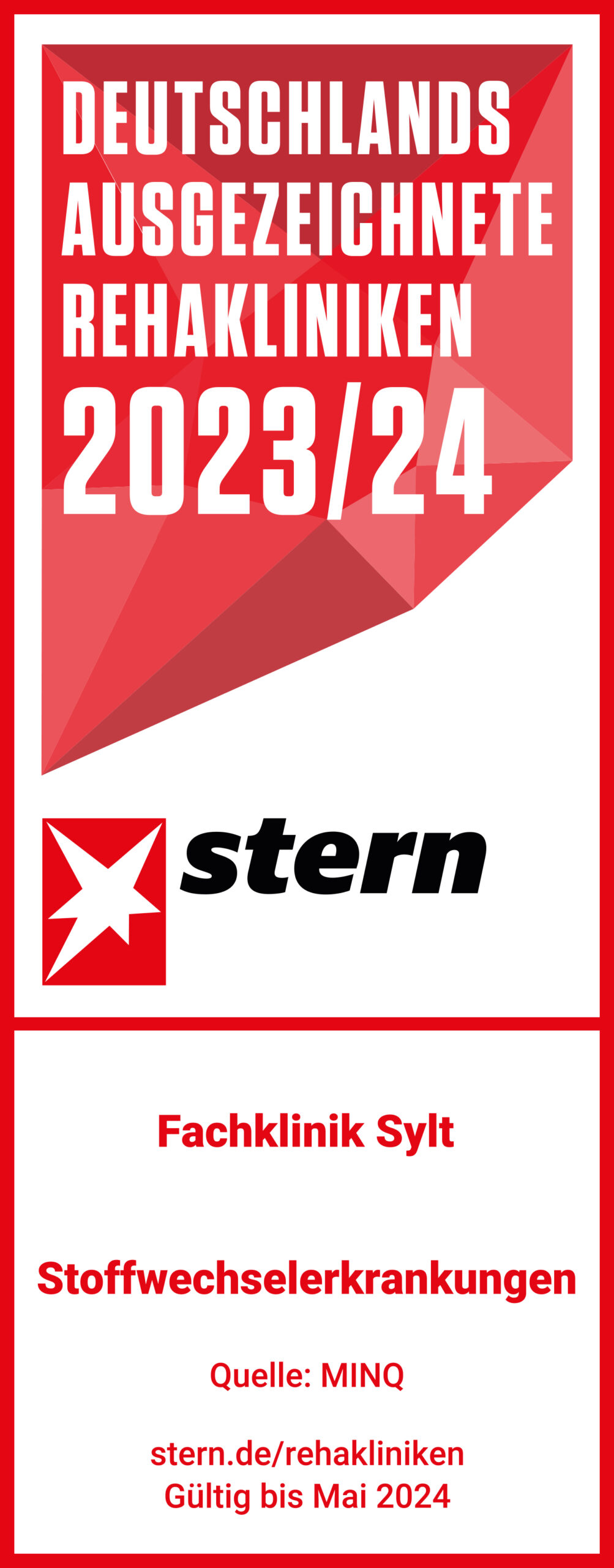 Zertifikat Stoffwechselerkrankung
